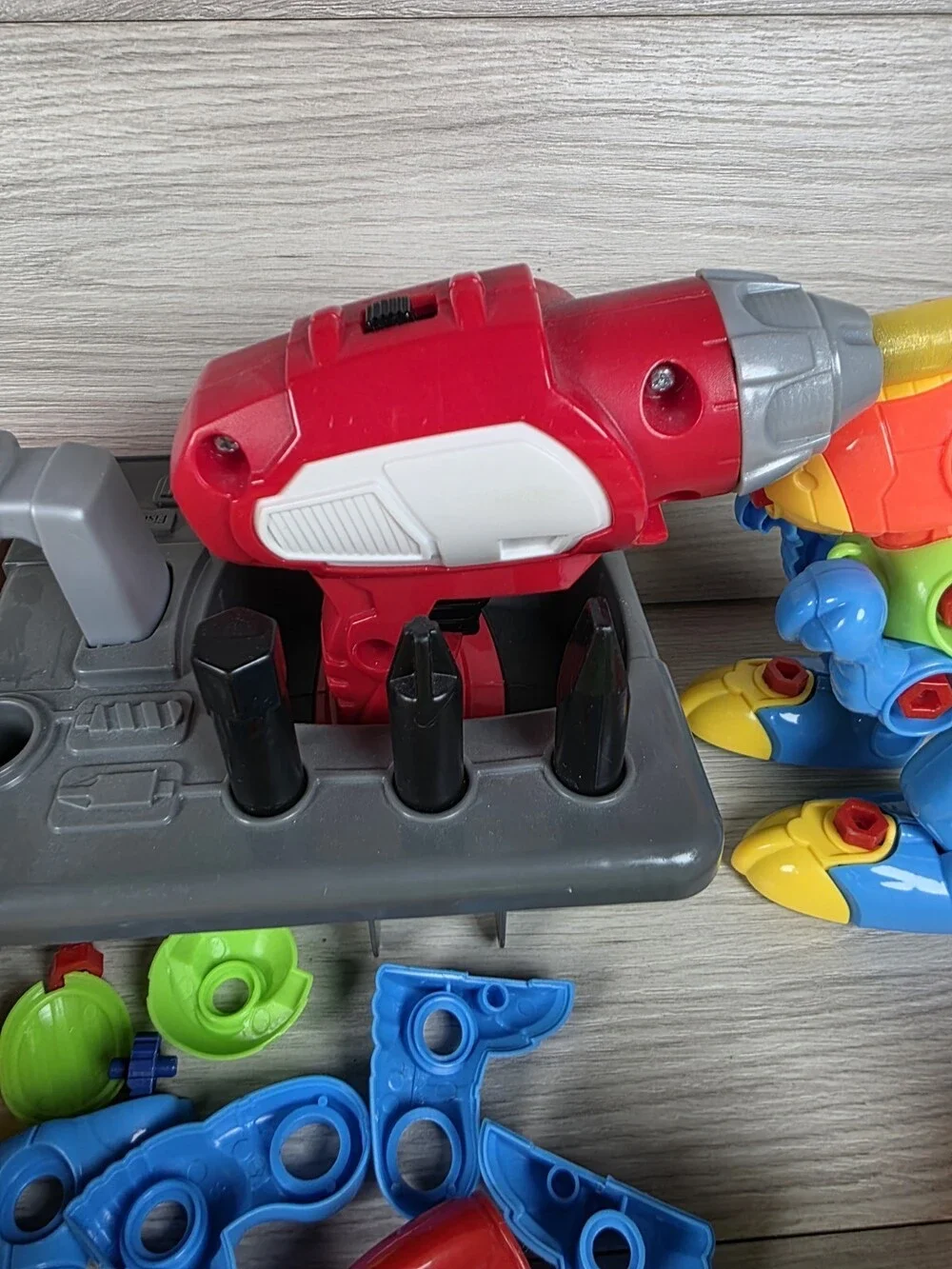 Fisher Price Build & Play Dino Tool Set Parts Lot Drill Toolbox T-Rex SU15